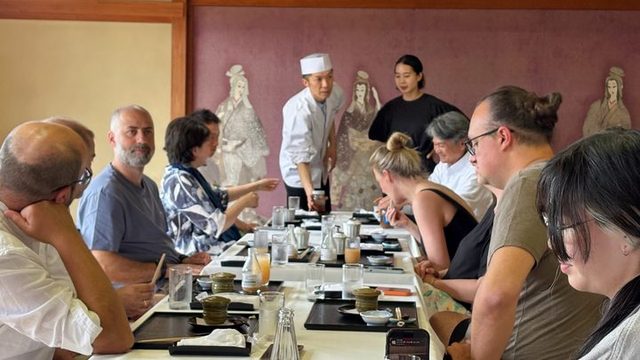 京料理店での交流の様子